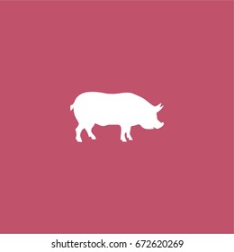 pig icon. vector sign symbol on white background