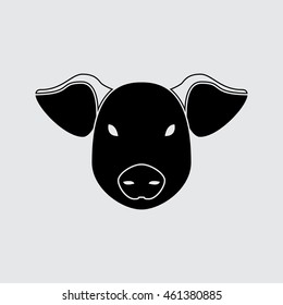 Pig icon Vector. silhouette
