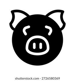 Ilustração de design de símbolo de vetor de ícone de porco