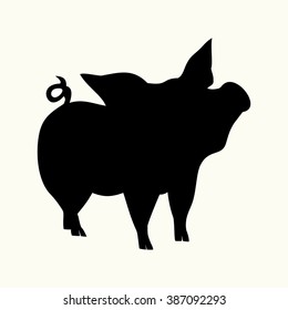 pig icon,vector illustration