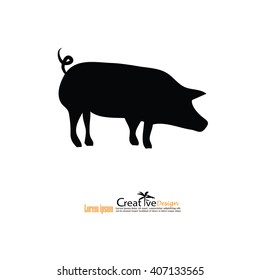 pig.pig icon.vector illustration.
