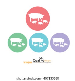 pig.pig icon.vector illustration.