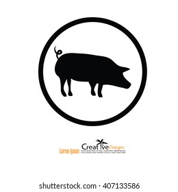 pig.pig icon.vector illustration.