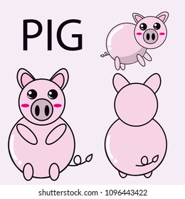pig isolated on white background