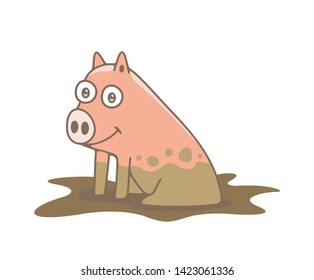 Pig. isolated on white background