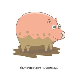 Pig. isolated on white background