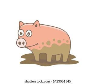 Pig. isolated on white background