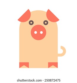 Pig isolated on white background 