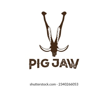 Pig jaw vector art silhouetee