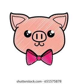 Pig kawaii cartoon