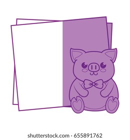 Pig kawaii cartoon