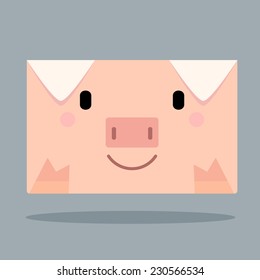 Pig letter cartoon