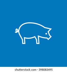 Pig line icon.
