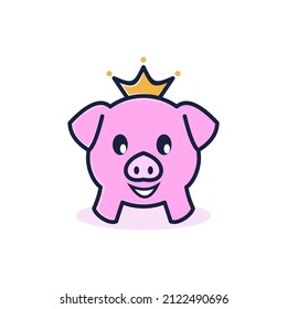 Pig Logo Animal Vector Symbol