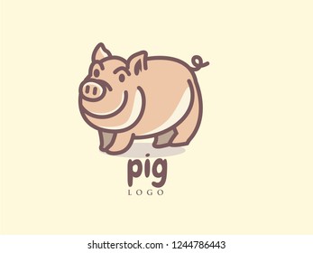 pig logo design