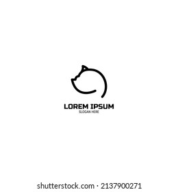 Pig Logo Design simple for your project