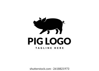 pig logo design vector illustration