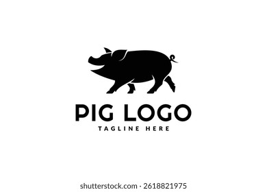 pig logo design vector illustration