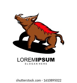 pig logo design vector ilustration