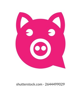 Pig logo icon design illustration