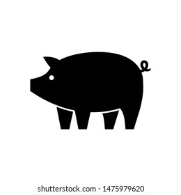 Pig logo. Icon design. Template elements