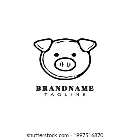 pig logo icon design template modern vector illustration
