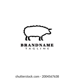 pig logo icon design template vector illustration