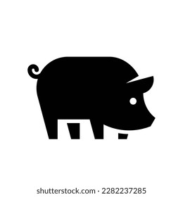 Pig Logo. Icon design. Template elements