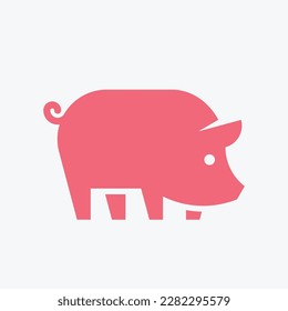 Pig Logo. Icon design. Template elements