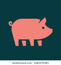 Pig Logo. Icon design. Template elements