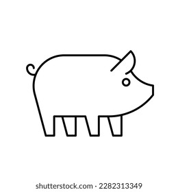 Pig Logo. Icon design. Template elements