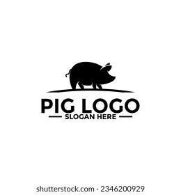 Vector de plantilla de diseño de icono de logotipo de cerdo,Diseño de logotipo de cerdo