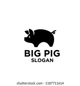 pig logo icon design vector