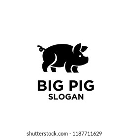 pig logo icon design vector