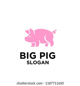 pig logo icon design vector