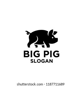 pig logo icon design vector
