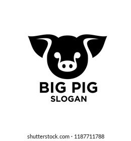 pig logo icon design vector