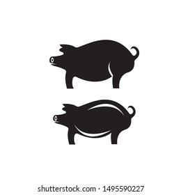 pig logo icon design vector

