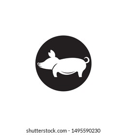 pig logo icon design vector
