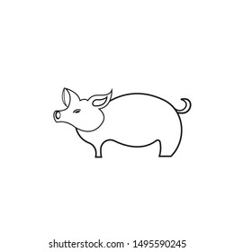 pig logo icon design vector
