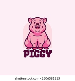 Pig logo mascot cartoon character	