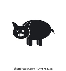 Pig logo template icon design