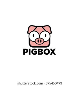 pig logo vector