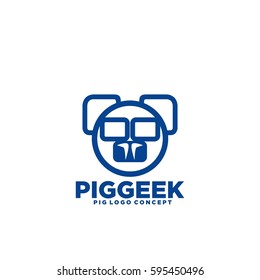 pig logo vector