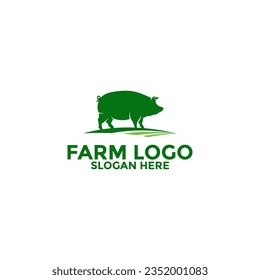Pig logo vector, Creative Farm animal logo icon template