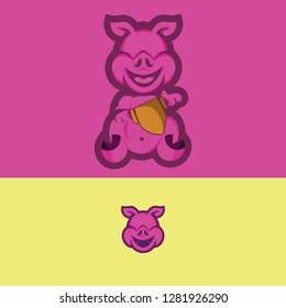 Pig logo vector design