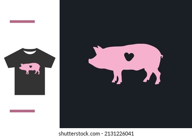 Pig lover t shirt design