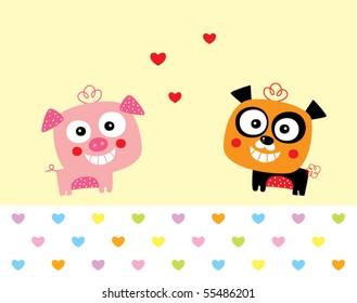 pig loves panda