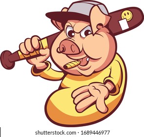 Schweinekoteletts mit Baseballschläger
