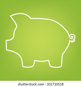pig money bank icon vector piggy money bank line icon 